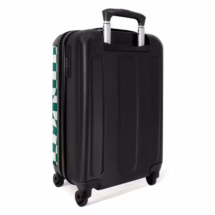 Suitcase - Patterns - Optical illusion in green and white — 3