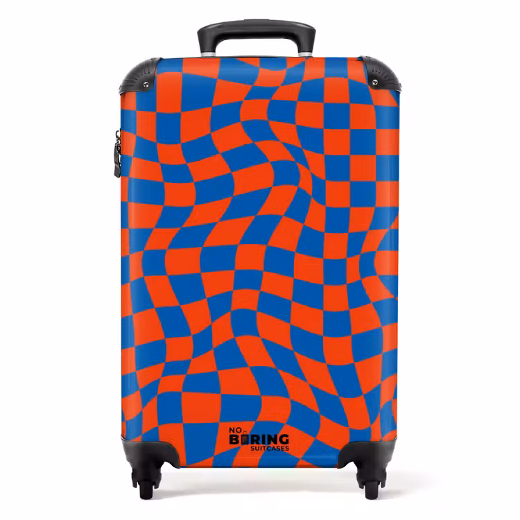 Suitcase - Patterns - Optical illusion in red and blue — 1