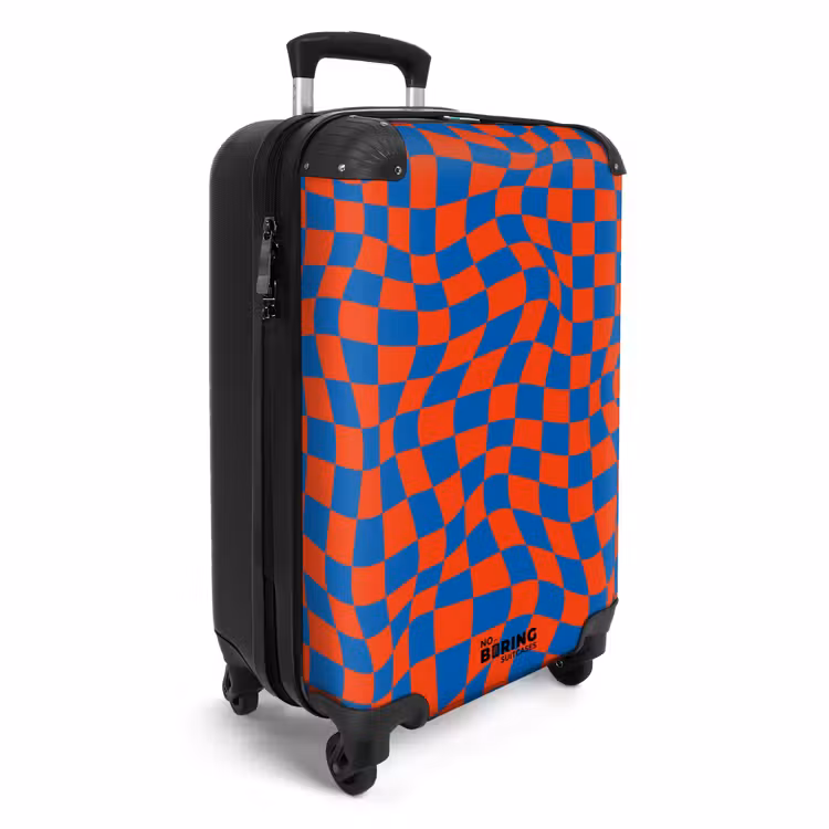 Suitcase - Patterns - Optical illusion in red and blue — 2