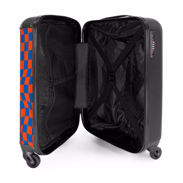 Suitcase - Patterns - Optical illusion in red and blue — 4