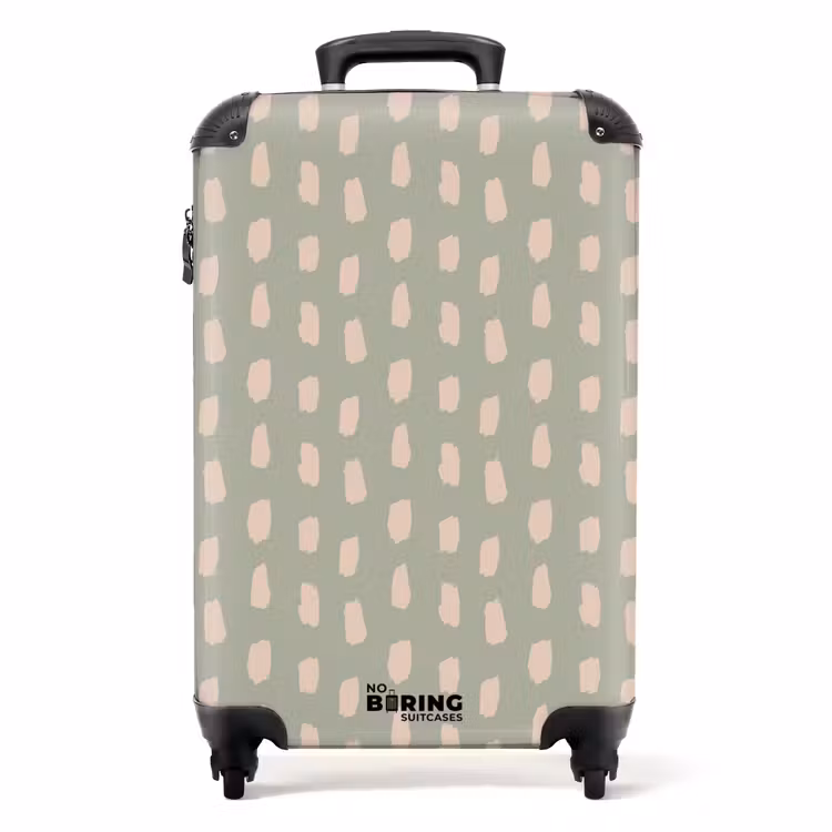 Suitcase - Patterns - Pattern of beige spots on Olive green background — 1