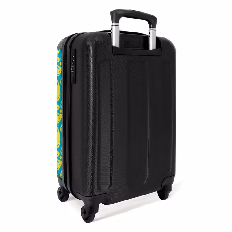 Suitcase - Patterns - Pattern of distorted emojis on blue background — 3