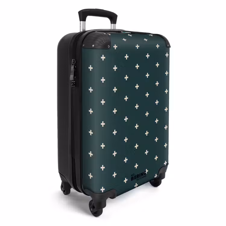 Suitcase - Patterns - Plus pattern on gray-blue — 2