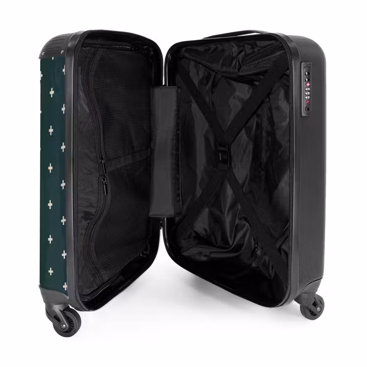 Suitcase - Patterns - Plus pattern on gray-blue — 4