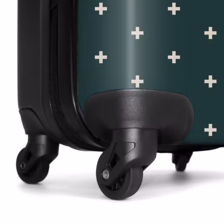 Suitcase - Patterns - Plus pattern on gray-blue — 6