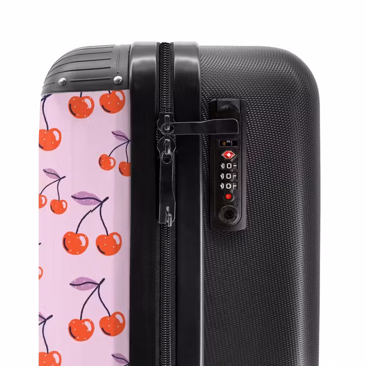 Suitcase - Patterns - Red cherry pattern on light pink background — 5