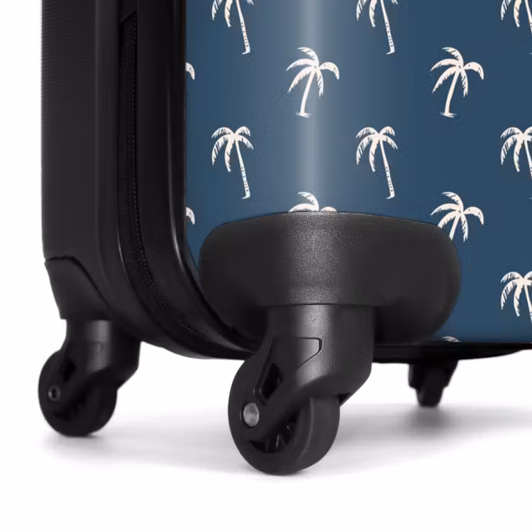 Suitcase - Patterns - Small palm trees on blue gray — 6