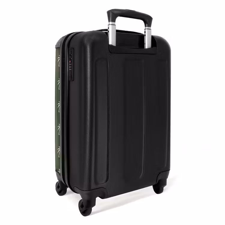 Suitcase - Patterns - Small palm trees on dark olive green — 3