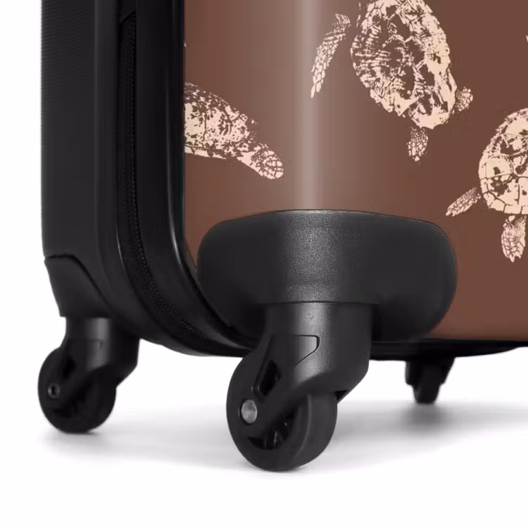 Suitcase - Patterns - Turtles on brown background — 6