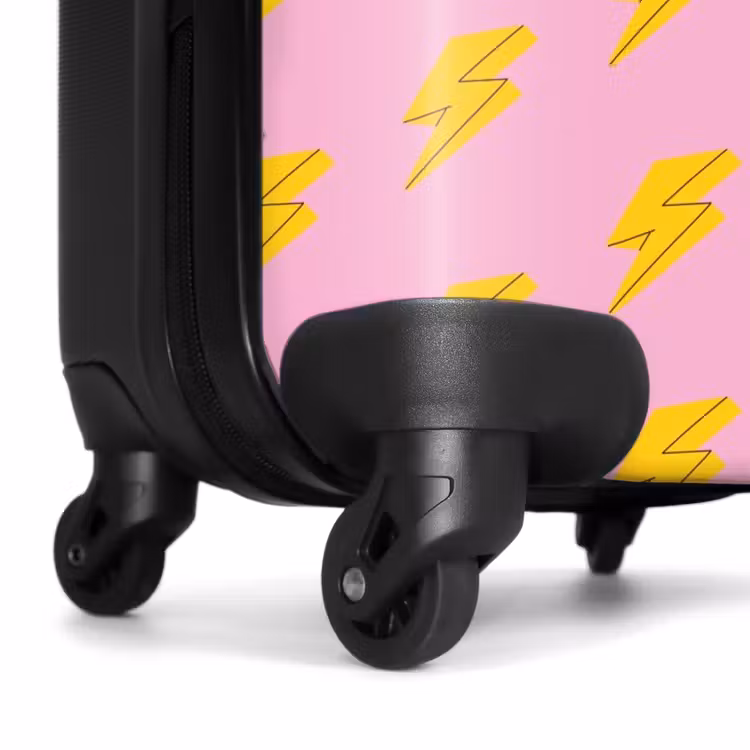 Suitcase - Patterns - Yellow lightning on pink — 6