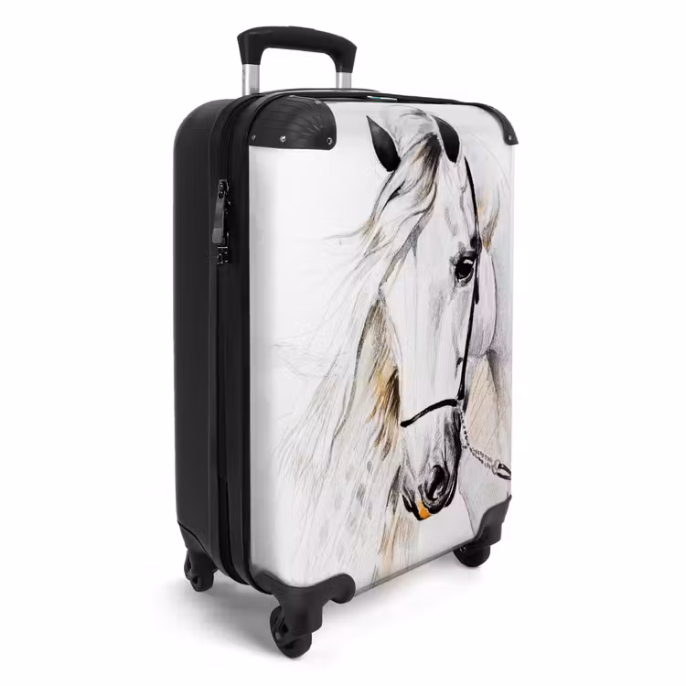 Suitcase - White Swirl — 2