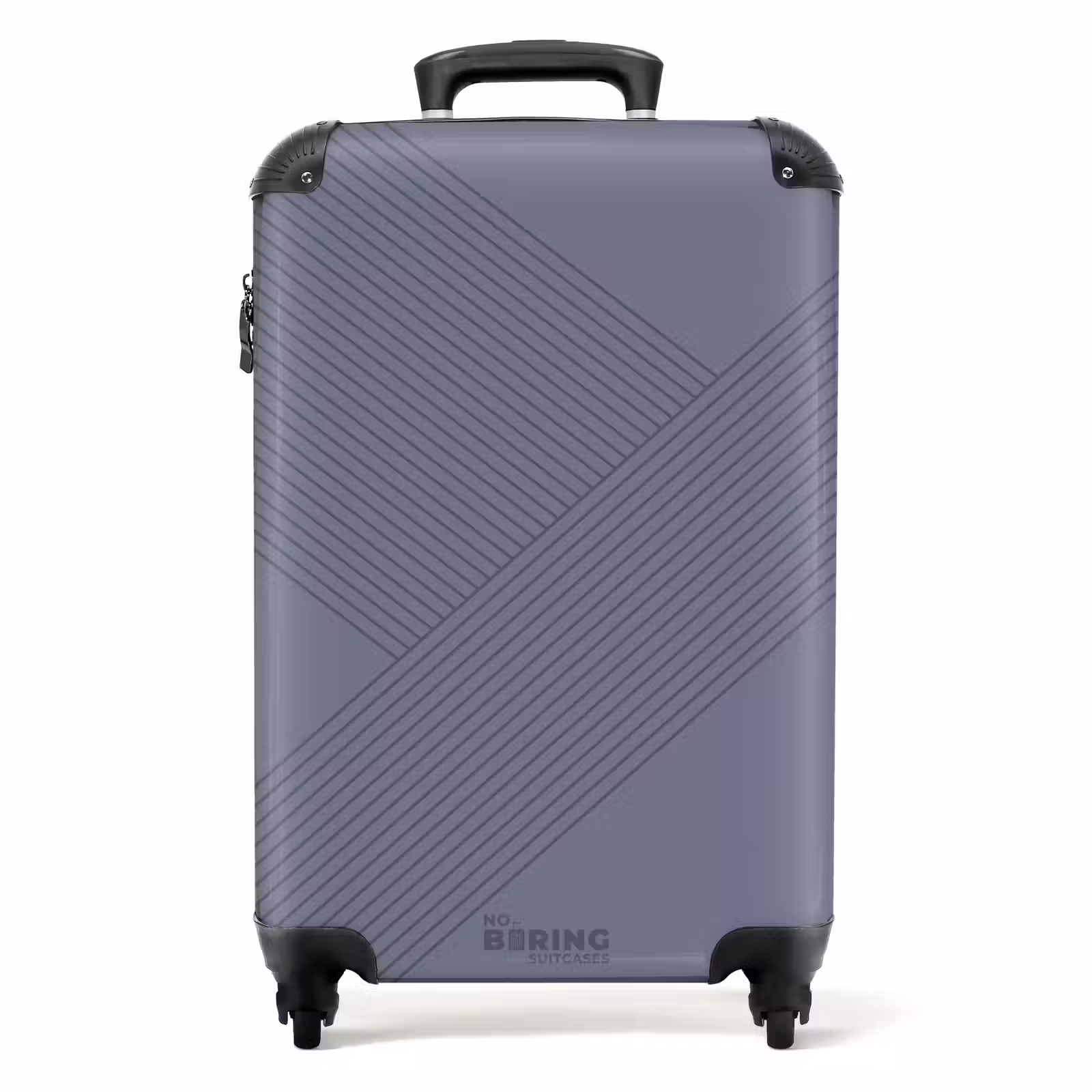 Suitcase - Minimal - Crossing lines on gray-blue — 1
