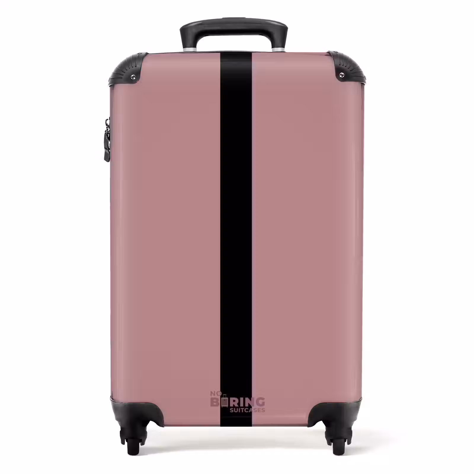 Suitcase - Minimal - Soft old pink with black stripe — 1