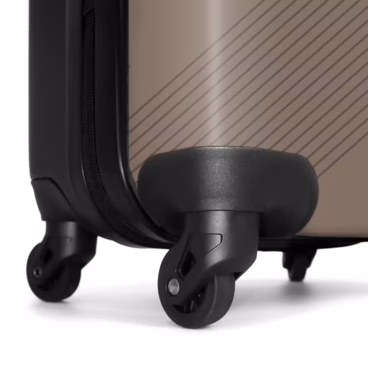 Suitcase - Minimal - Crossing lines on dark taupe — 6