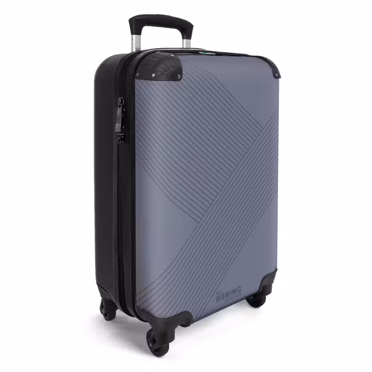 Suitcase - Minimal - Crossing lines on gray-blue — 2