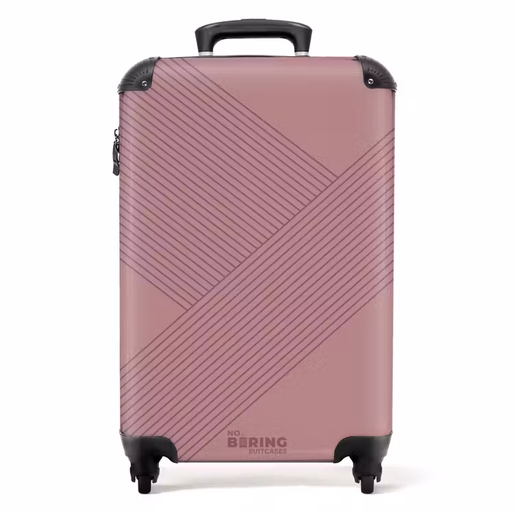 Suitcase - Minimal - Crossing lines on rosewood — 1