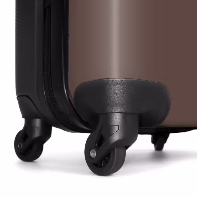 Suitcase - Minimal - Dark brown with black stripe — 6