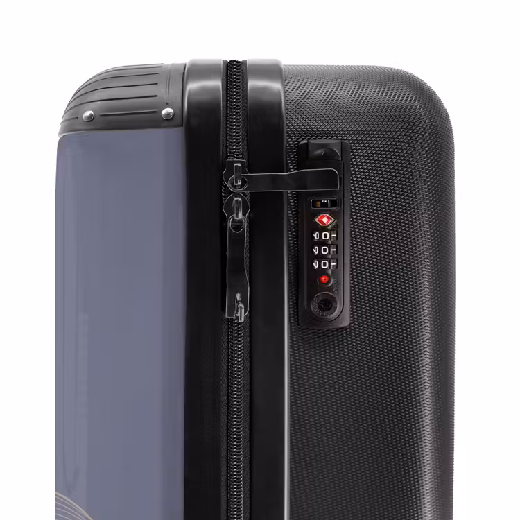 Suitcase - Minimal - Gray-blue with waves — 5