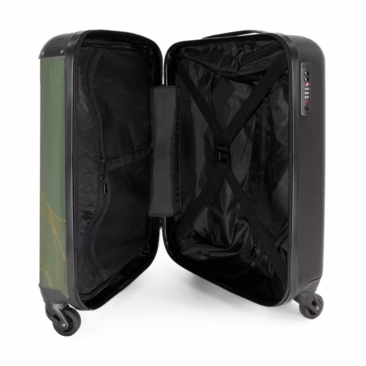Suitcase - Minimal - Gray-green with gold waves — 4