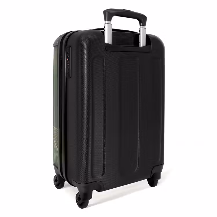 Suitcase - Minimal - gray-green with waves — 3
