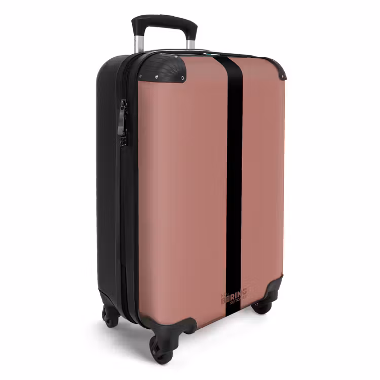 Suitcase - Minimal - Rosewood with black stripe — 2