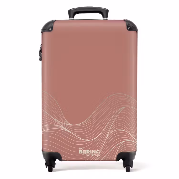 Suitcase - Minimal - Rosewood with waves — 1