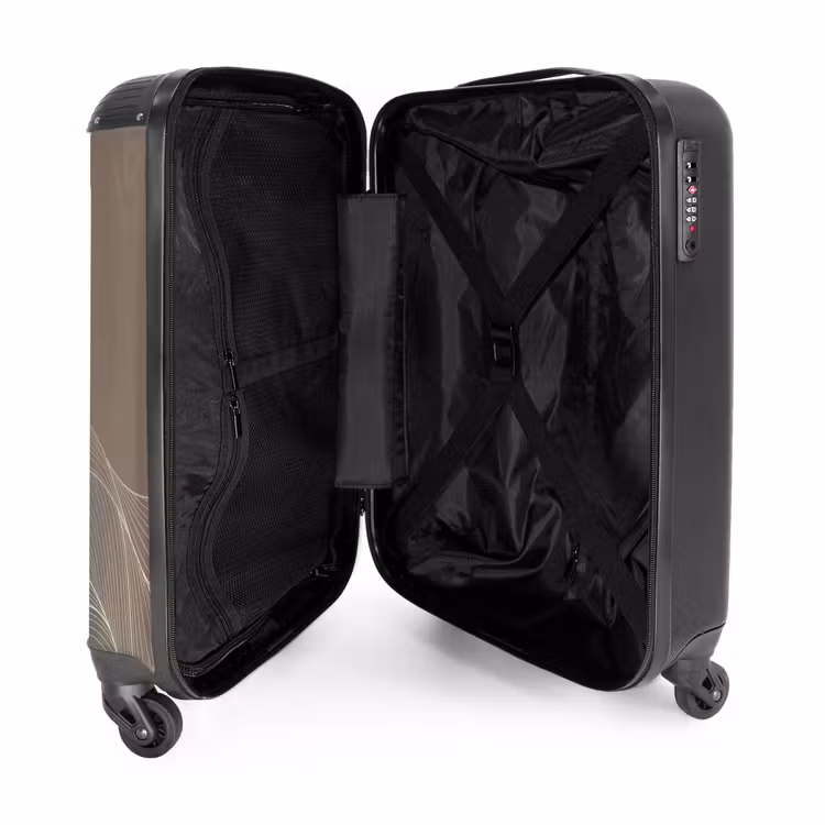Suitcase - Minimal - Taupe with waves — 4