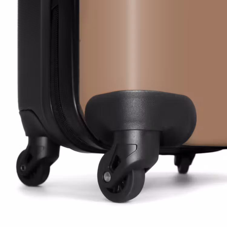 Suitcase - Minimal - Warm brown with black stripe — 6