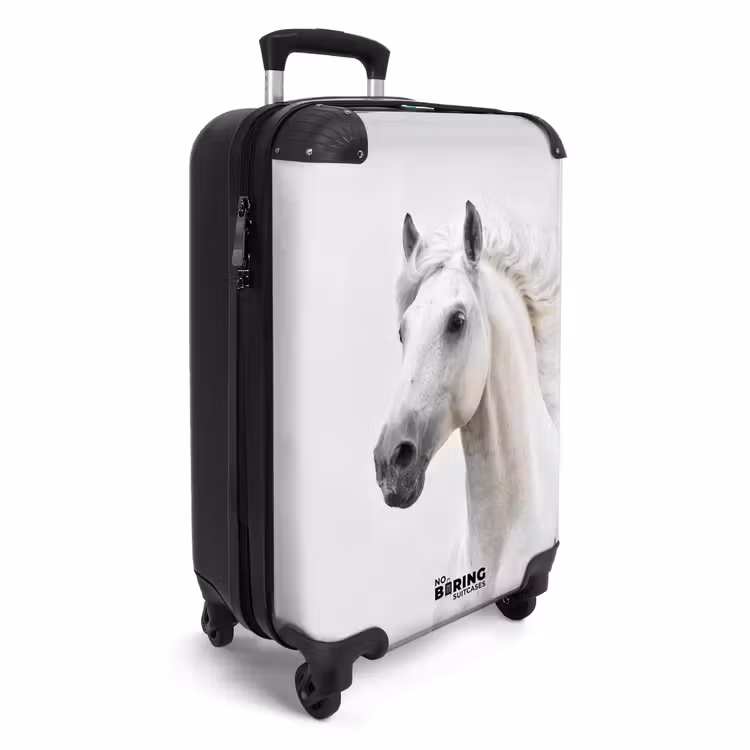 Suitcase - White horse with flapping mane — 2
