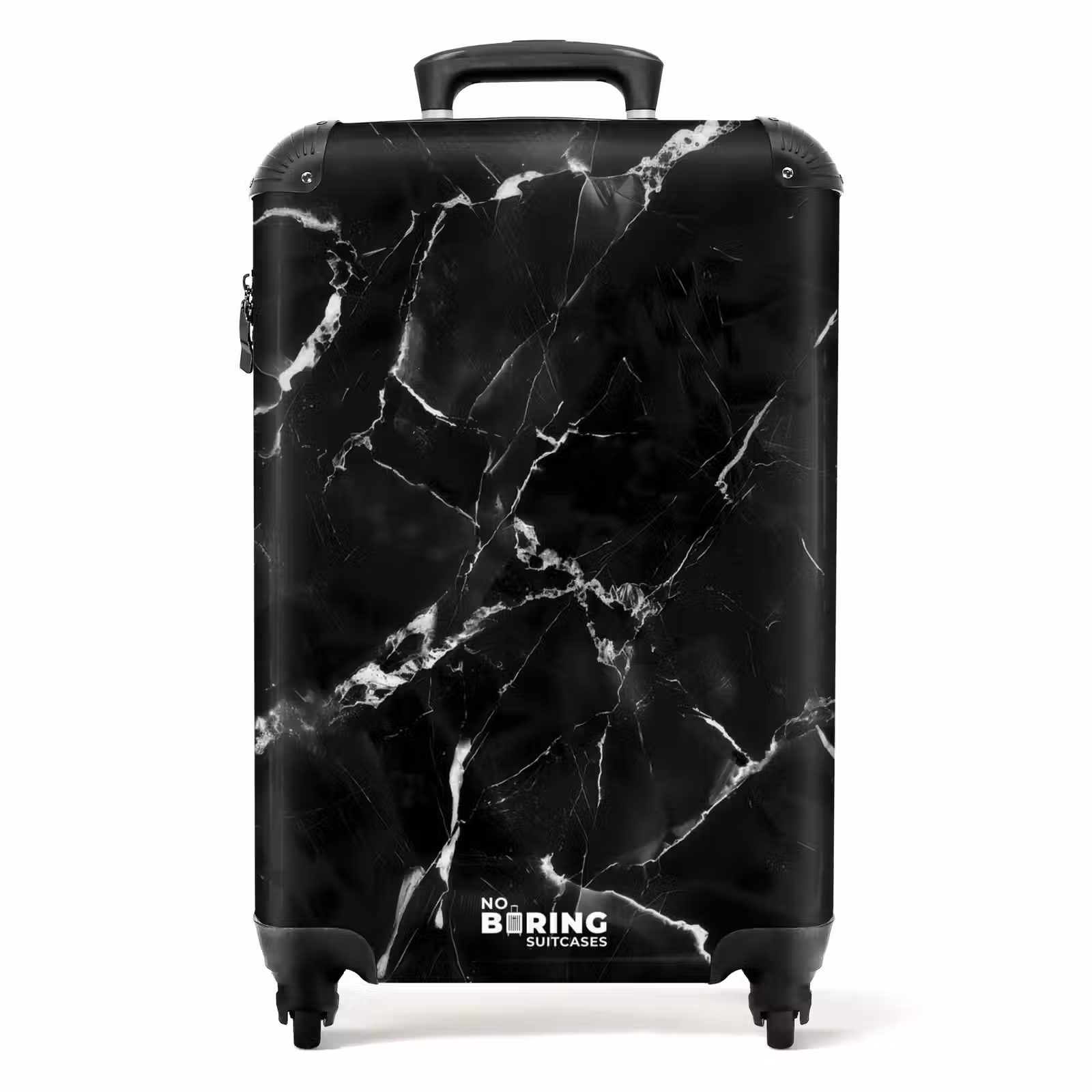 Suitcase - Marble - Black Marble with White Veins — 1