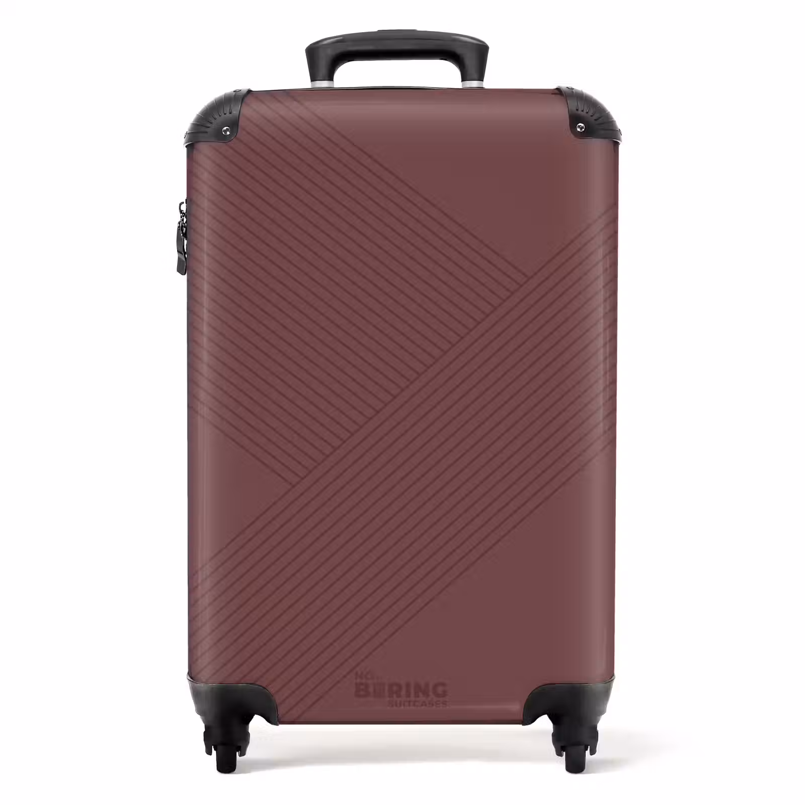 Suitcase - Minimal - Crossing lines on pink brown — 1