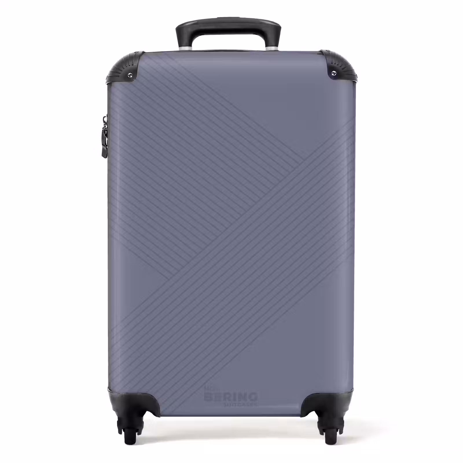 Suitcase - Minimal - Crossing lines on slate gray — 1