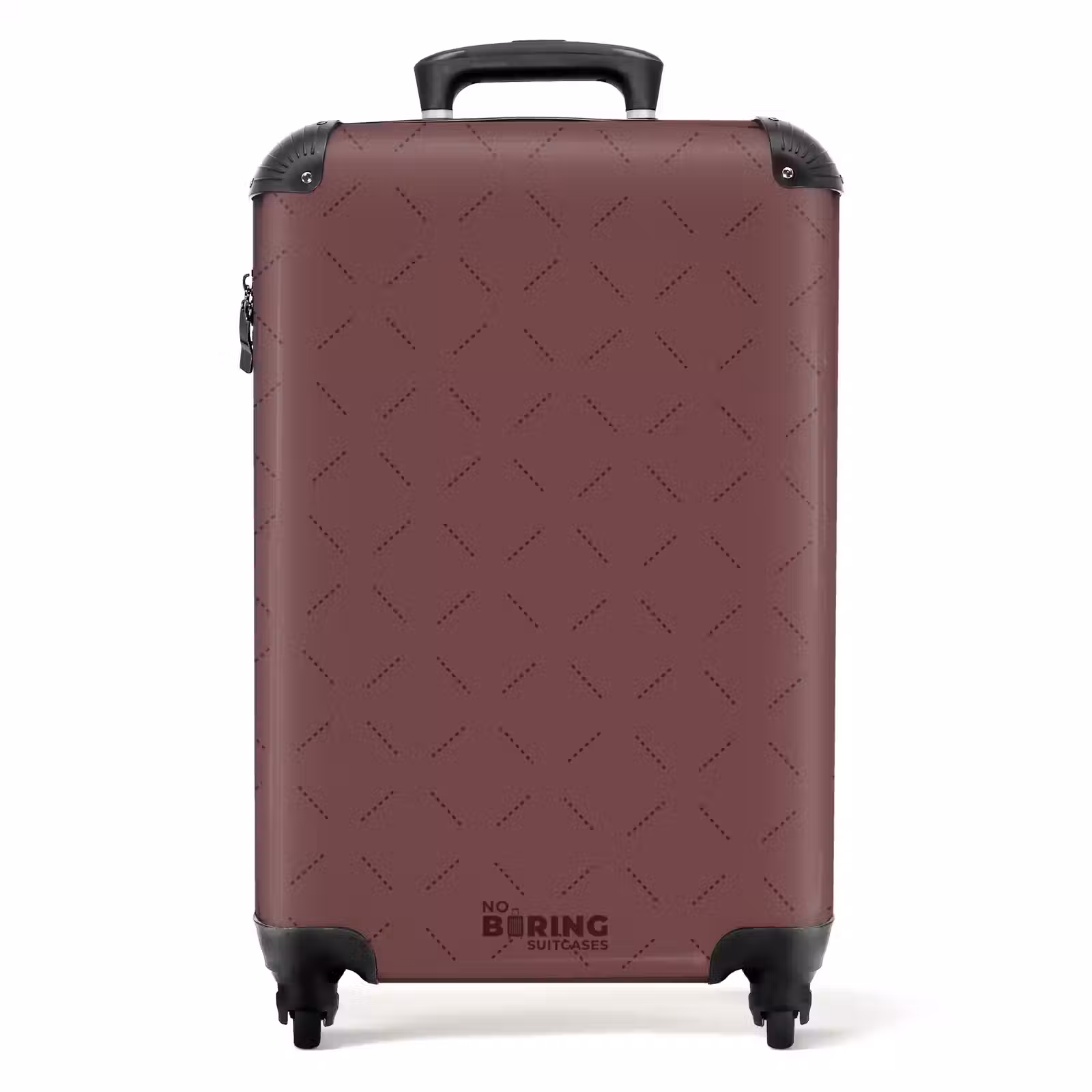 Suitcase - Minimal - Subtle Pattern Chestnut Brown — 1