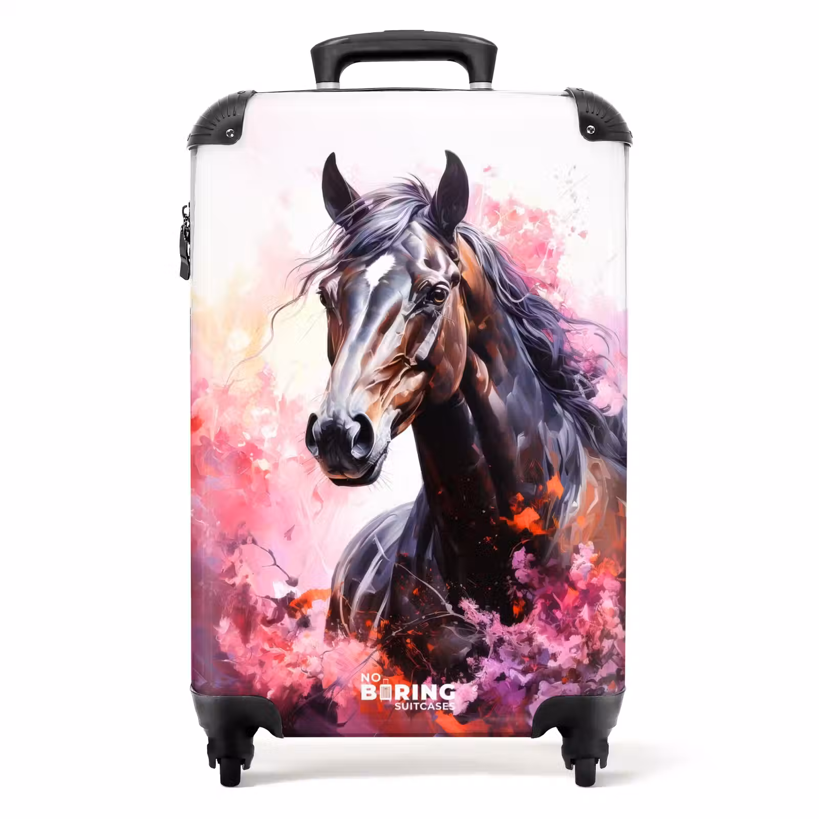 Suitcase - Watercolor horse in color explosion — 1