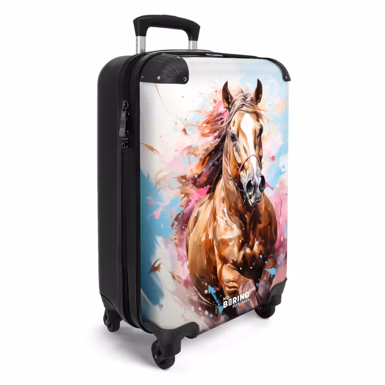 Suitcase - Galloping horse with colorful background — 2