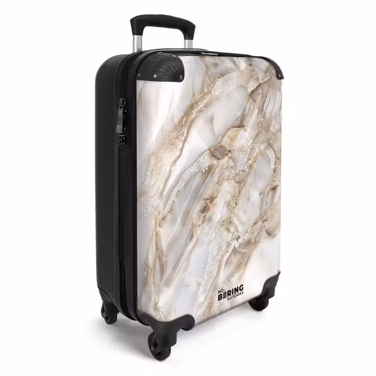 Suitcase - Marble - Crystal Marble in Shades of Sand — 2
