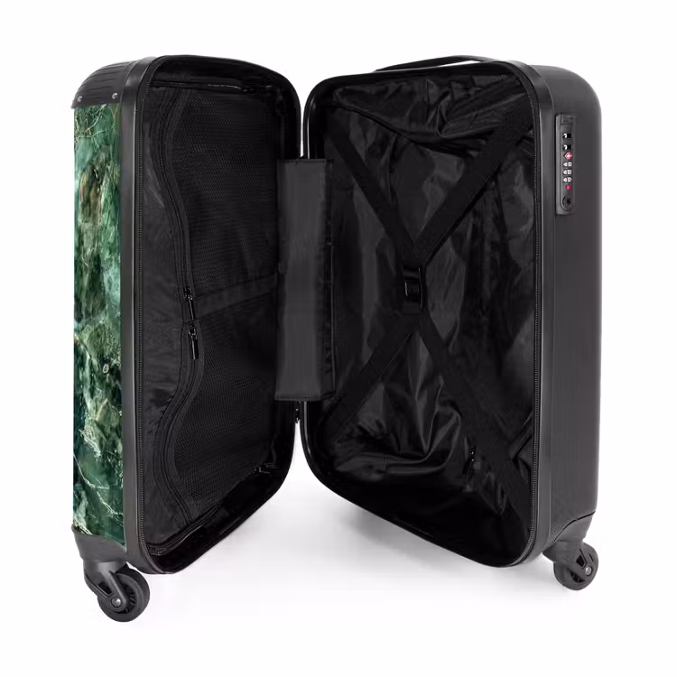 Suitcase - Marble - Deep Green Marble Landscape — 4