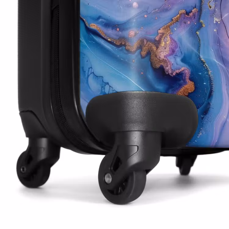 Suitcase - Marble - Dreamy Marble Waves in Purple and Blue — 6