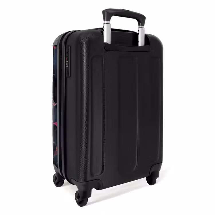 Suitcase - Marble - Fluorescent Pink in Dark Marble — 3