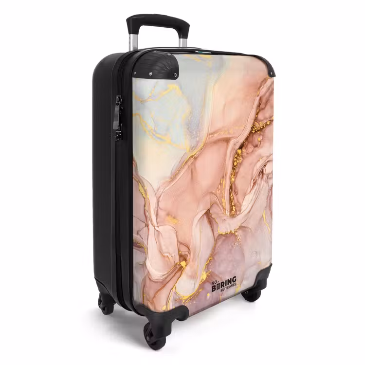 Suitcase - Marble - Golden Streams in Pastel — 2