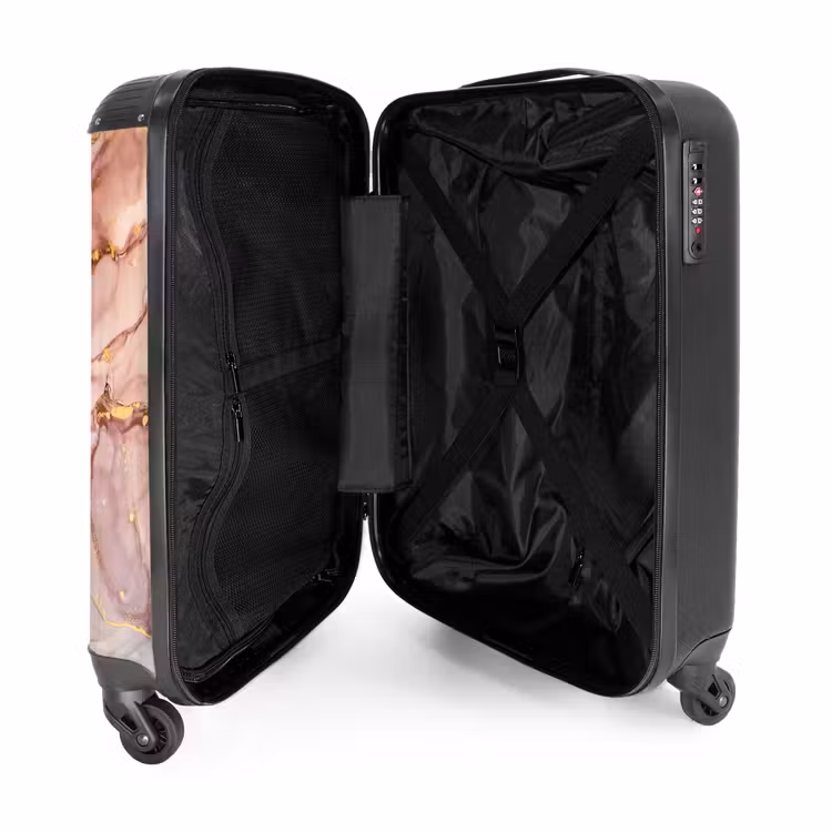 Suitcase - Marble - Golden Streams in Pastel — 4