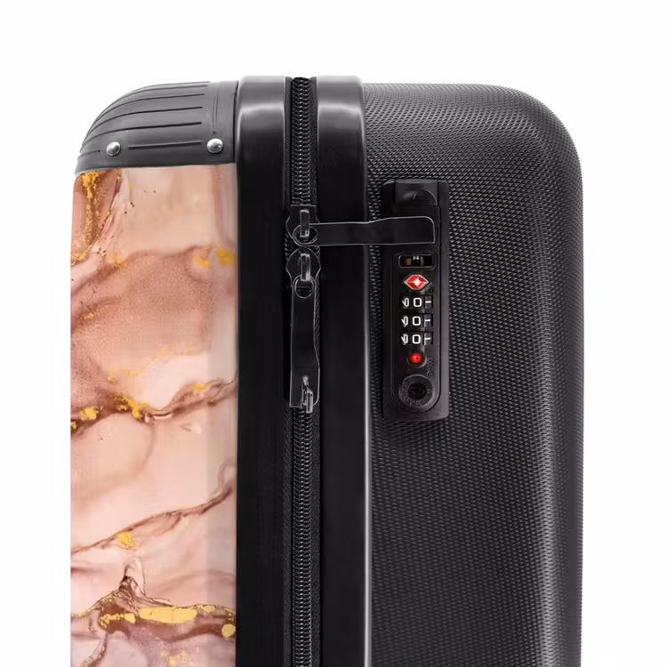 Suitcase - Marble - Golden Streams in Pastel — 5