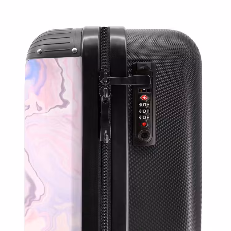 Suitcase - Marble - Pastel Pink and Blue Marble Swirls — 5