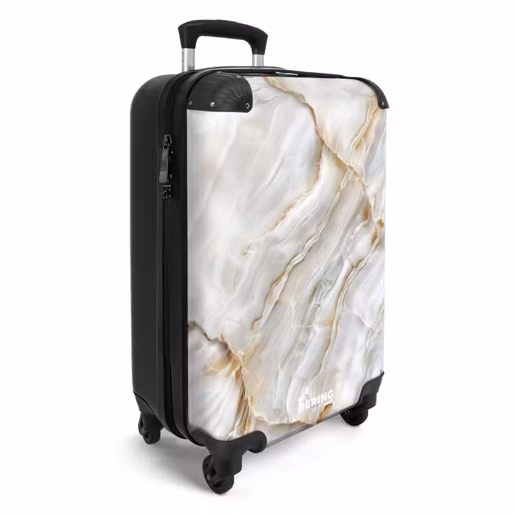 Suitcase - Marble - Soft White Marble Layers — 2