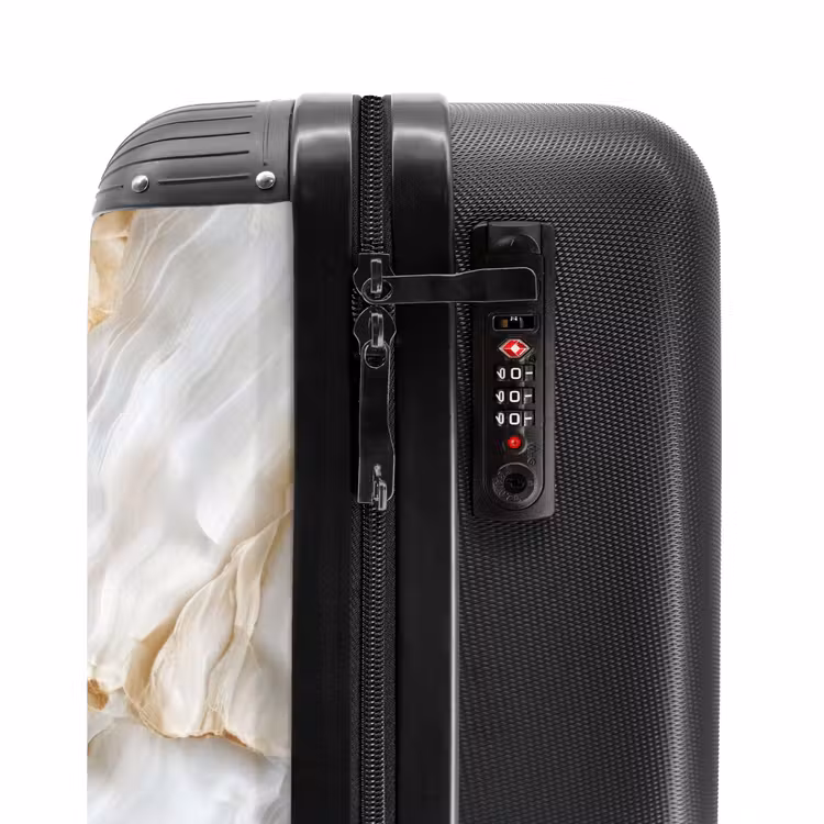 Suitcase - Marble - Soft White Marble Layers — 5