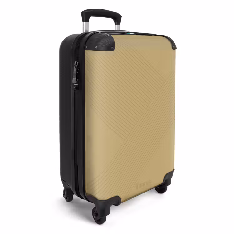 Suitcase - Minimal - Crossing lines on sand gold — 2