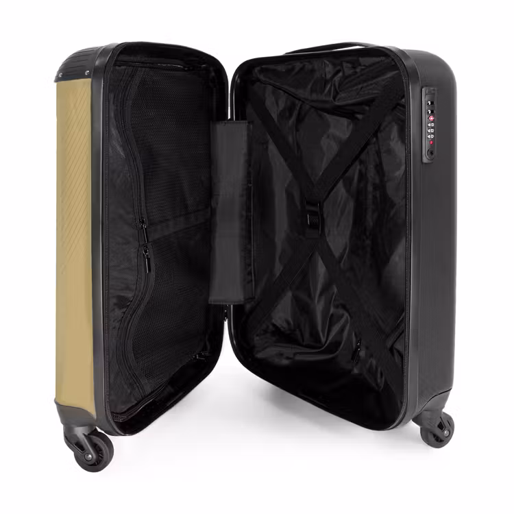 Suitcase - Minimal - Crossing lines on sand gold — 4
