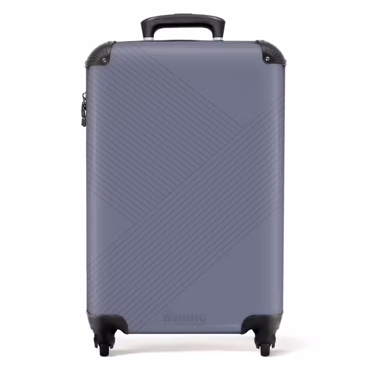 Suitcase - Minimal - Crossing lines on slate gray — 1