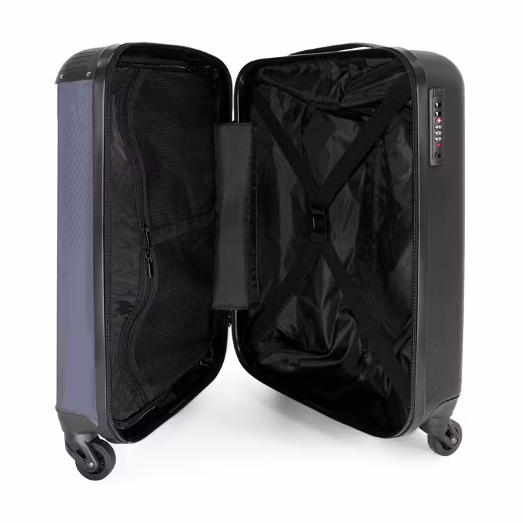 Suitcase - Minimal - Crossing lines on slate gray — 4