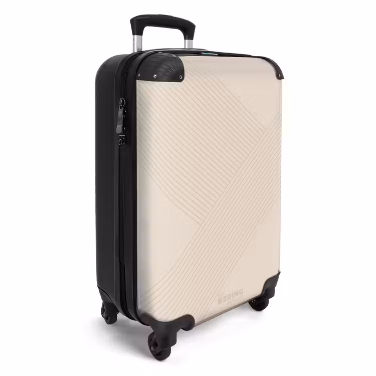 Suitcase - Minimal - Crossing lines on warm beige — 2